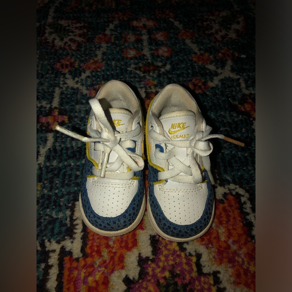 Nike Blue and White Low-Top Sneakers